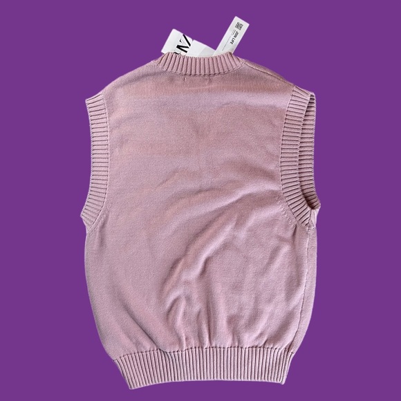 Pink Zara Sleeveless Sweater - Picture 3 of 4